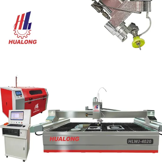 Hualong Stone Machinery Waterjet Tile Steel Glass 5 Axis CNC Waterjet Cutting Machine for Granite Marble